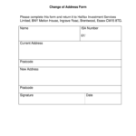 Change Of Address Form Fill Online Printable Fillable Blank
