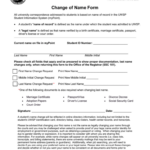 Change Of Name Form