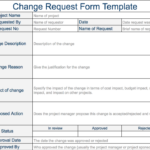 Change Request Template Change Request Templates Program Management
