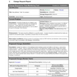 Change Request Template Excel Printable Schedule Template