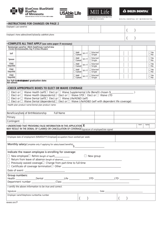 bcbs-enrollment-change-request-form-changeform