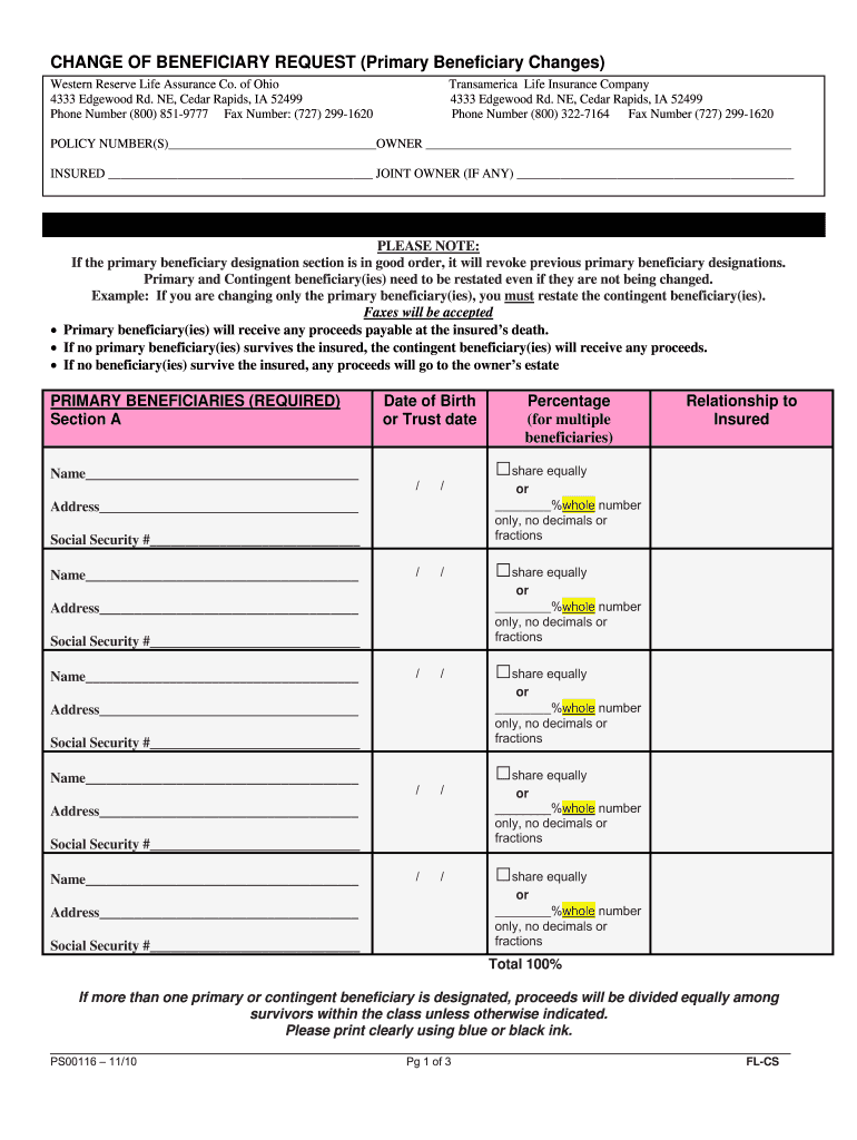 transamerica-beneficiary-change-form-fill-online-printable-fillable